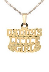 small stunning daddys little girl baby gold necklace